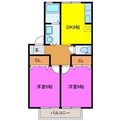 メゾン竹富の物件間取画像